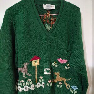 Whippet lover's knitted sweater - Size Medium